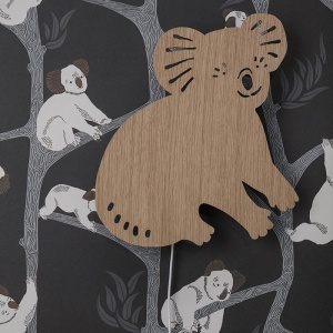 FERM LIVING tapeta Koala šedá